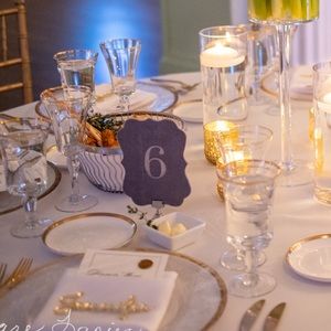 Velvet scroll table numbers